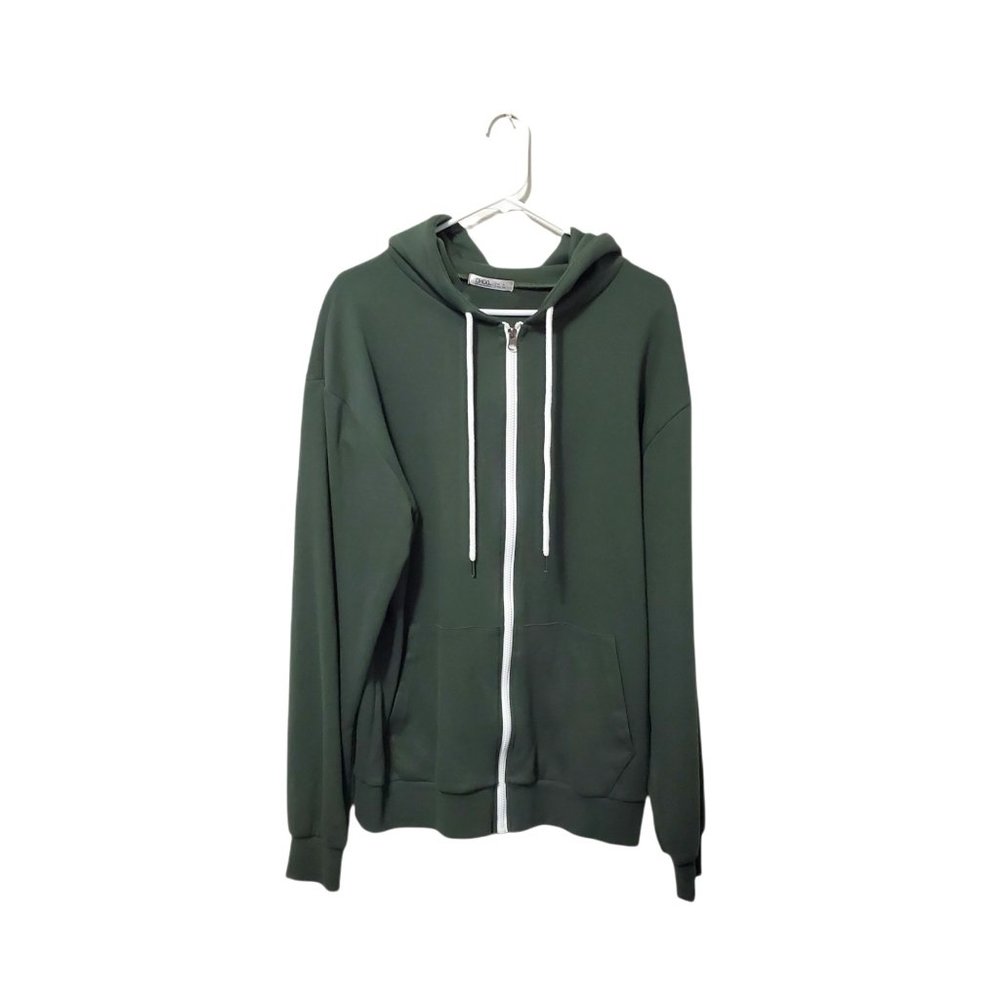 OHOO & Company Green Men's Full Zip Hoodie XL